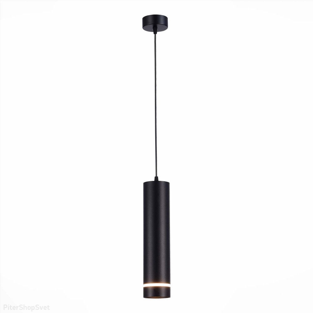 Чёрный подвесной светильник цилиндр 12Вт 4000К ST115.443.12