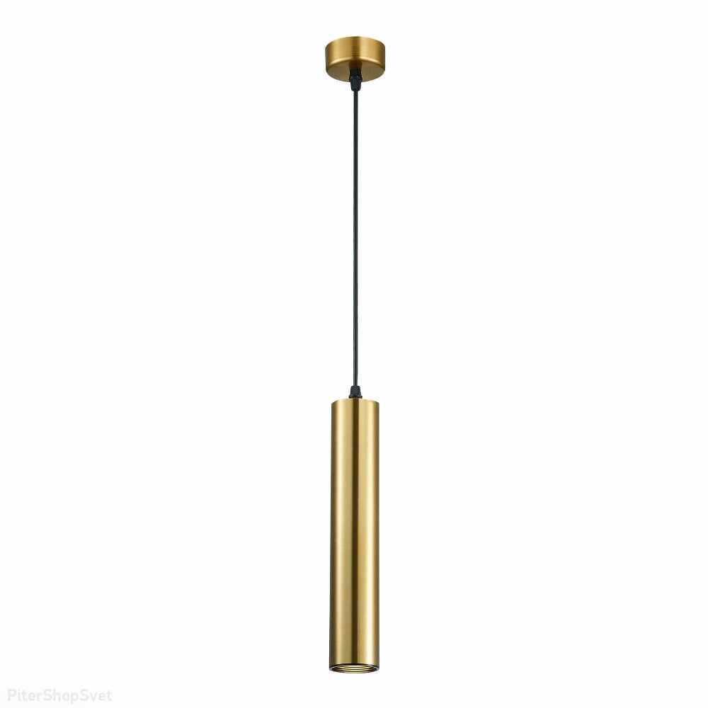 Золотистый подвесной светильник цилиндр ST151.303.01
