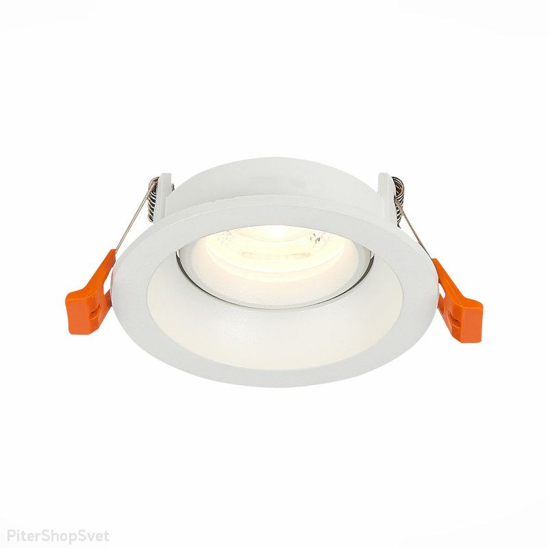 Белый встраиваемый поворотный светильник «Misura» ST208.508.01
