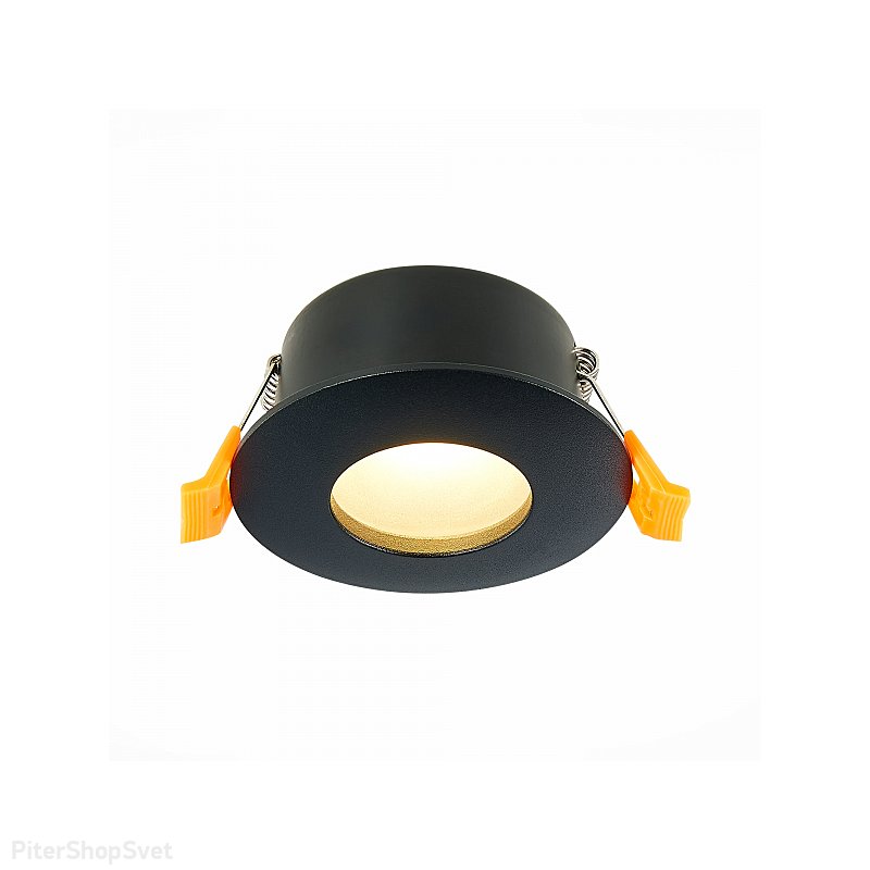 Чёрный встраиваемый светильник с влагозащитой IP44 ST213.408.01