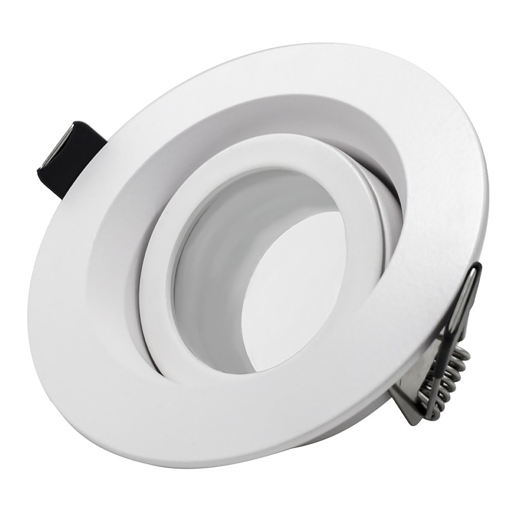 Белый встраиваемый круглый поворотный светильник с влагозащитой IP65 ST255.508.01