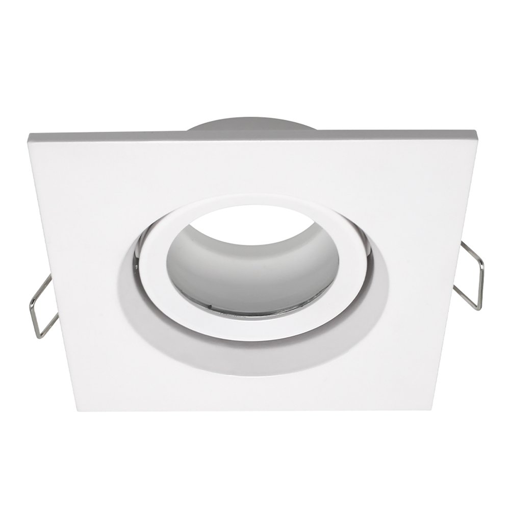 Белый квадратный встраиваемый поворотный светильник с влагозащитой IP65 ST255.518.01