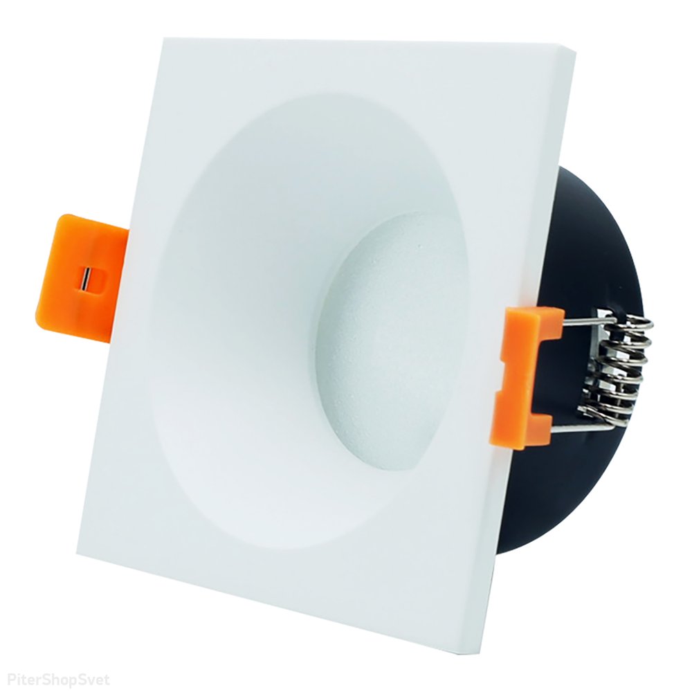 Белый встраиваемый квадратный светильник с влагозащитой IP65 ST256.518.01