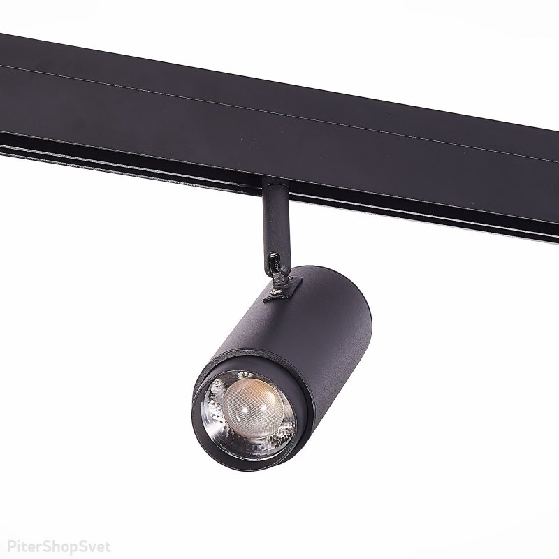 Чёрный трековый светильник 12Вт 3000К 10-60 градусов для магнитного шинопровода «ZIRO» ST357.436.06