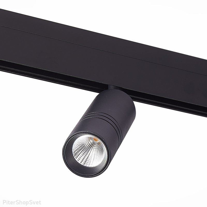 Чёрный трековый светильник 12Вт 3000К для магнитного шинопровода «Lemmi» ST365.436.12
