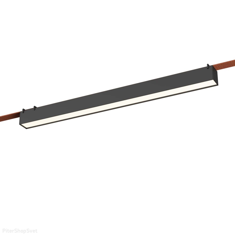 Чёрный линейный светильник для ременной трековой системы 24Вт 3000К 120 градусов «Band» ST456.436.24