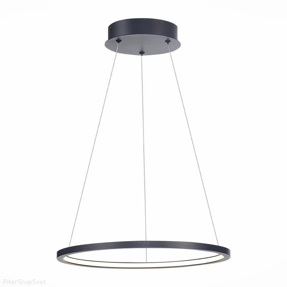 Чёрная подвесная люстра кольцо Ø40см 22Вт 4000К свет внутрь ST603.443.22