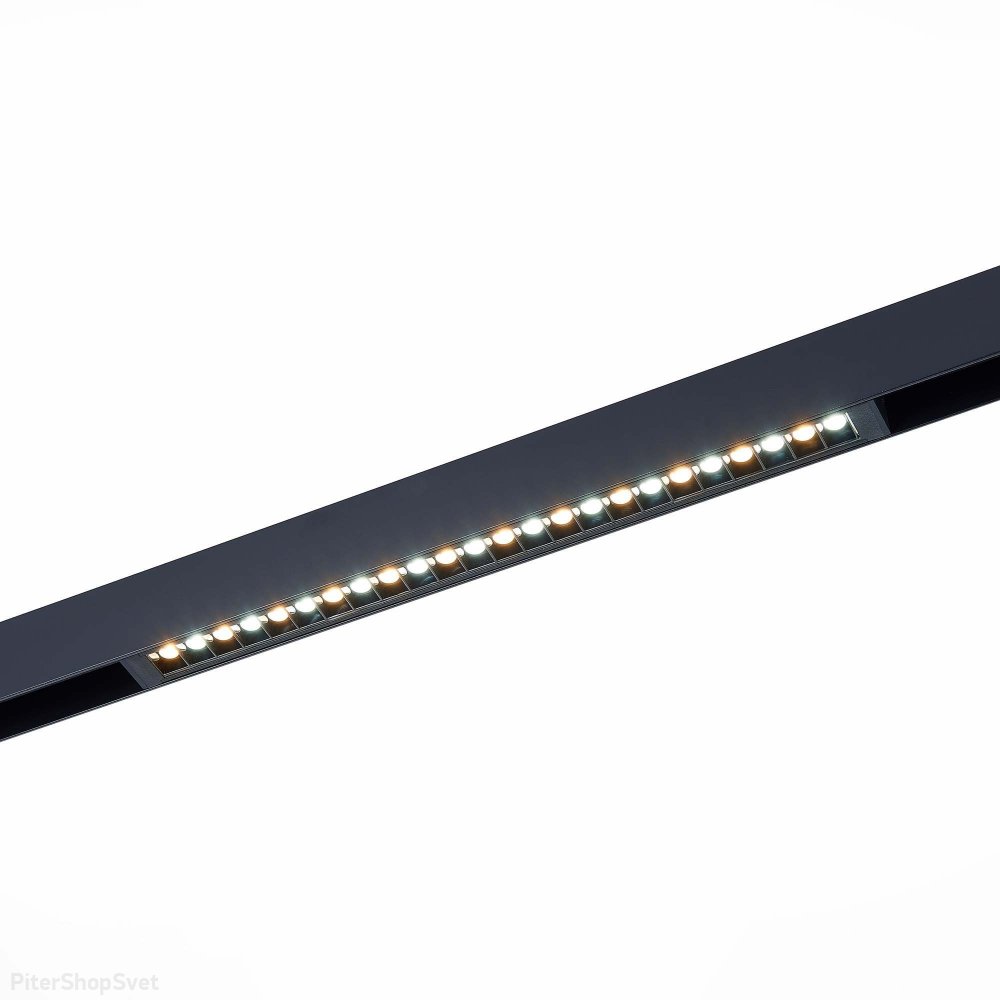 Чёрный линейный трековый светильник 41см 18Вт 3000К «Skyline 220» ST655.436.18