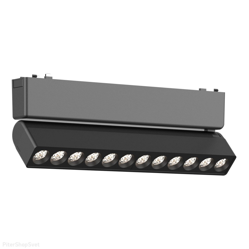 12Вт 3000К чёрный трековый светильник для плоского магнитного шинопровода «SKYFLAT» ST675.436.12