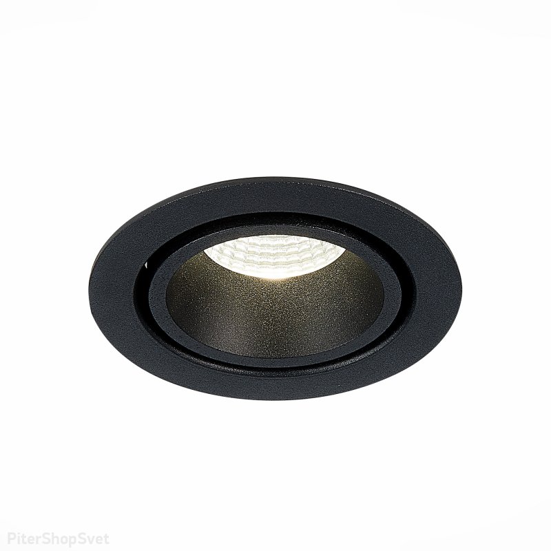 Чёрный встраиваемый поворотный светильник 10Вт 4000К ST705.448.10