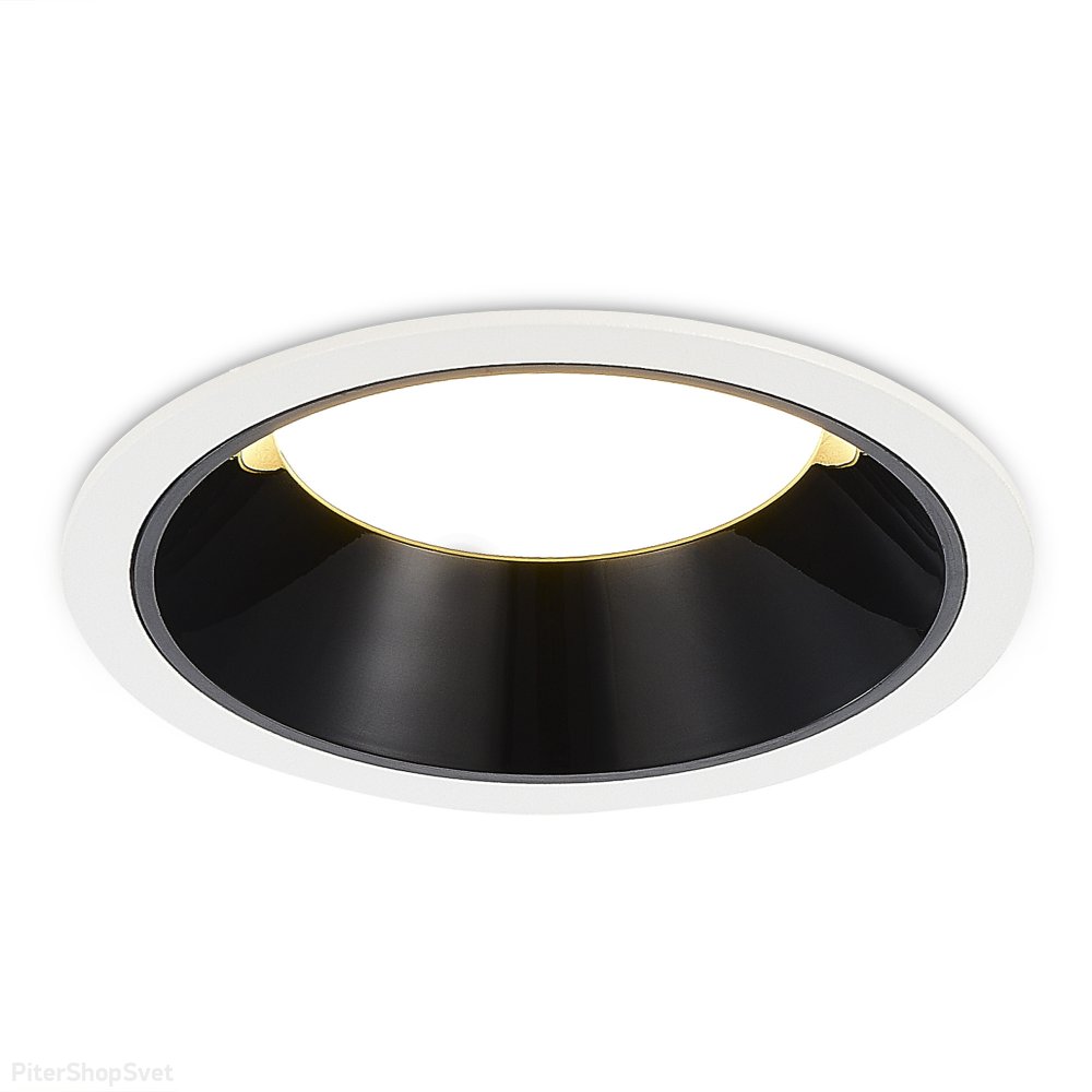 бело-чёрный круглый встраиваемый светильник 12Вт 3000К ST755.438.12