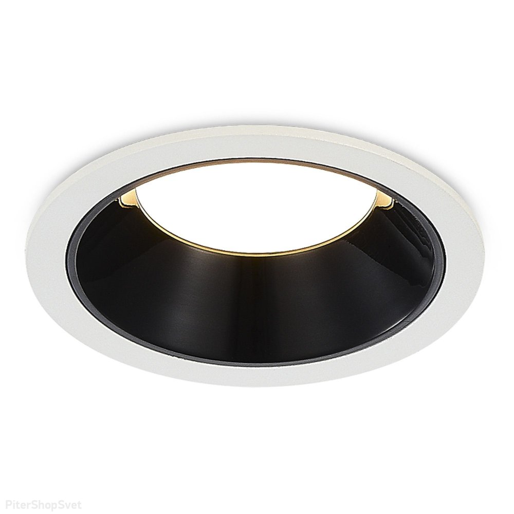 бело-чёрный круглый встраиваемый светильник 7Вт 4000К ST755.448.07