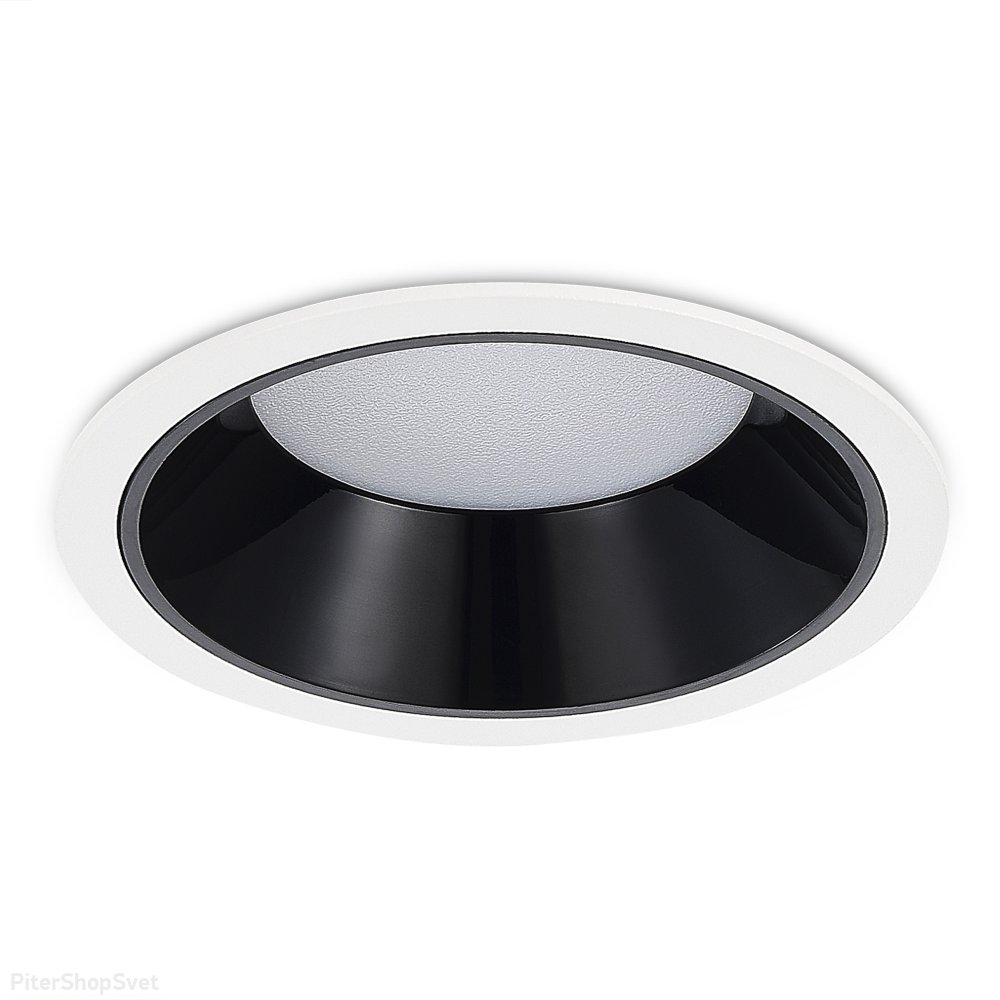 бело-чёрный круглый встраиваемый светильник 12Вт 4000К ST755.448.12
