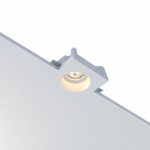 Белый гипсовый встраиваемый светильник под шпаклёвку «IZAR»