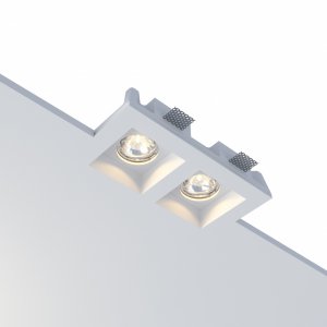 Двойной гипсовый встраиваемый светильник под шпаклёвку «MAIA DUO 2.0 FLAT»