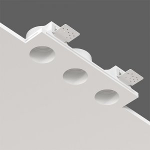 Тройной гипсовый встраиваемый светильник под шпаклёвку «QUASAR 55 TRIO»