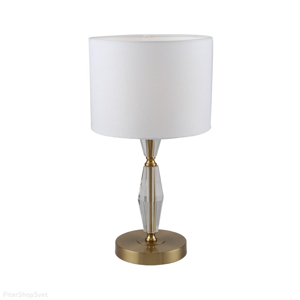 Настольная лампа бронзового цвета с белым абажуром «Estetio» 1051/05/01T