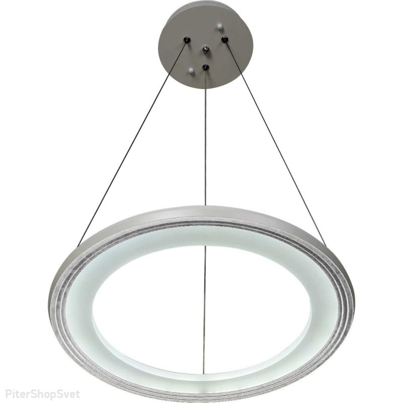 Белый светодиодный подвесной светильник кольцо 40см 23Вт с пультом «Hoop» 2087/71/01C