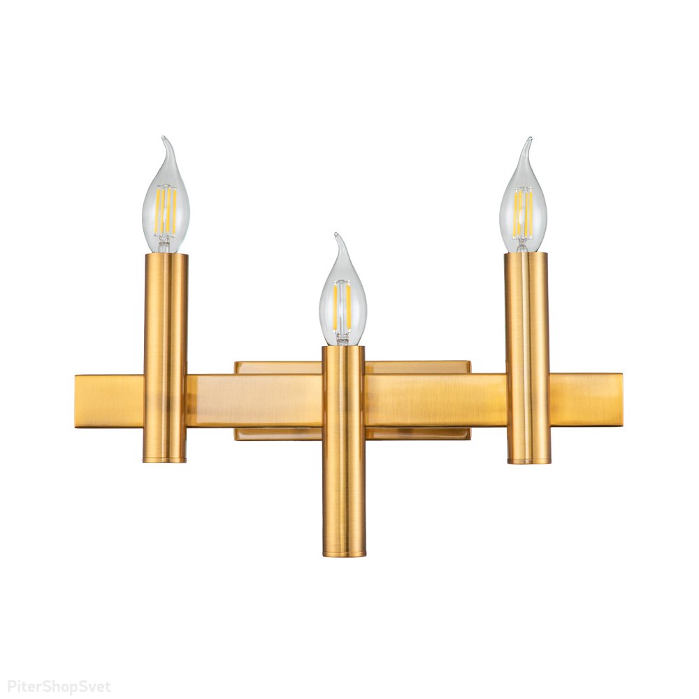 Настенное бра три поворотных свечи, бронзовый «Leonardo» 2156/05/03W