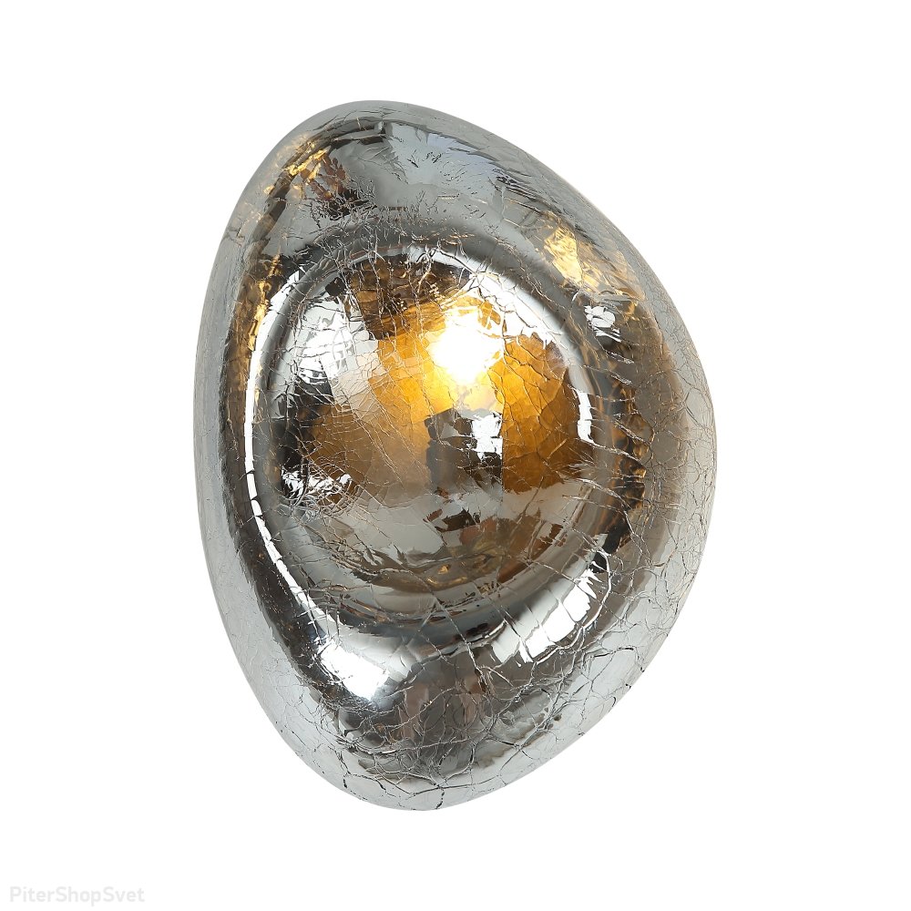 Настенный светильник с декоративными трещинами на плафоне, бронзовый/дымчатый «Cosmik» 2164/02/01W