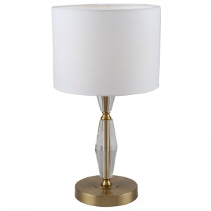 Настольная лампа бронзового цвета с белым абажуром «Estetio»