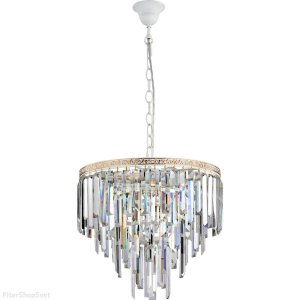 Подвесная люстра с длинными хрустальными подвесками «Kristalina»