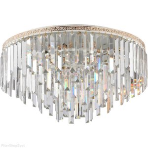 Потолочная люстра с длинными хрустальными подвесками «Kristalina»