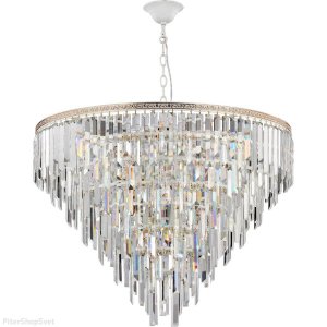 Подвесная люстра с длинными хрустальными подвесками «Kristalina»