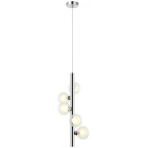 Хромированный подвесной светильник с плафонами шар «Shardin»