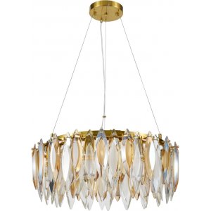 Подвесная люстра кольцо с хрустальными подвесками «New Ton»