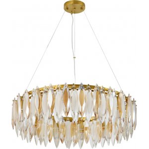 Подвесная люстра кольцо с хрустальными подвесками «New Ton»