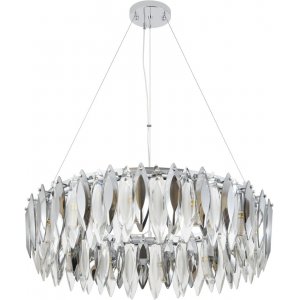 Подвесная люстра кольцо с хрустальными подвесками «New Ton»