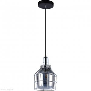 Подвесной светильник с решёткой на плафоне «Fetto»