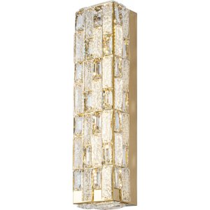 Хрустальный прямоугольный настенный светильник 25Вт 2800-6500К с пультом «Gabbana»