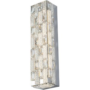 Хрустальный прямоугольный настенный светильник 25Вт 2800-6500К с пультом «Gabbana»