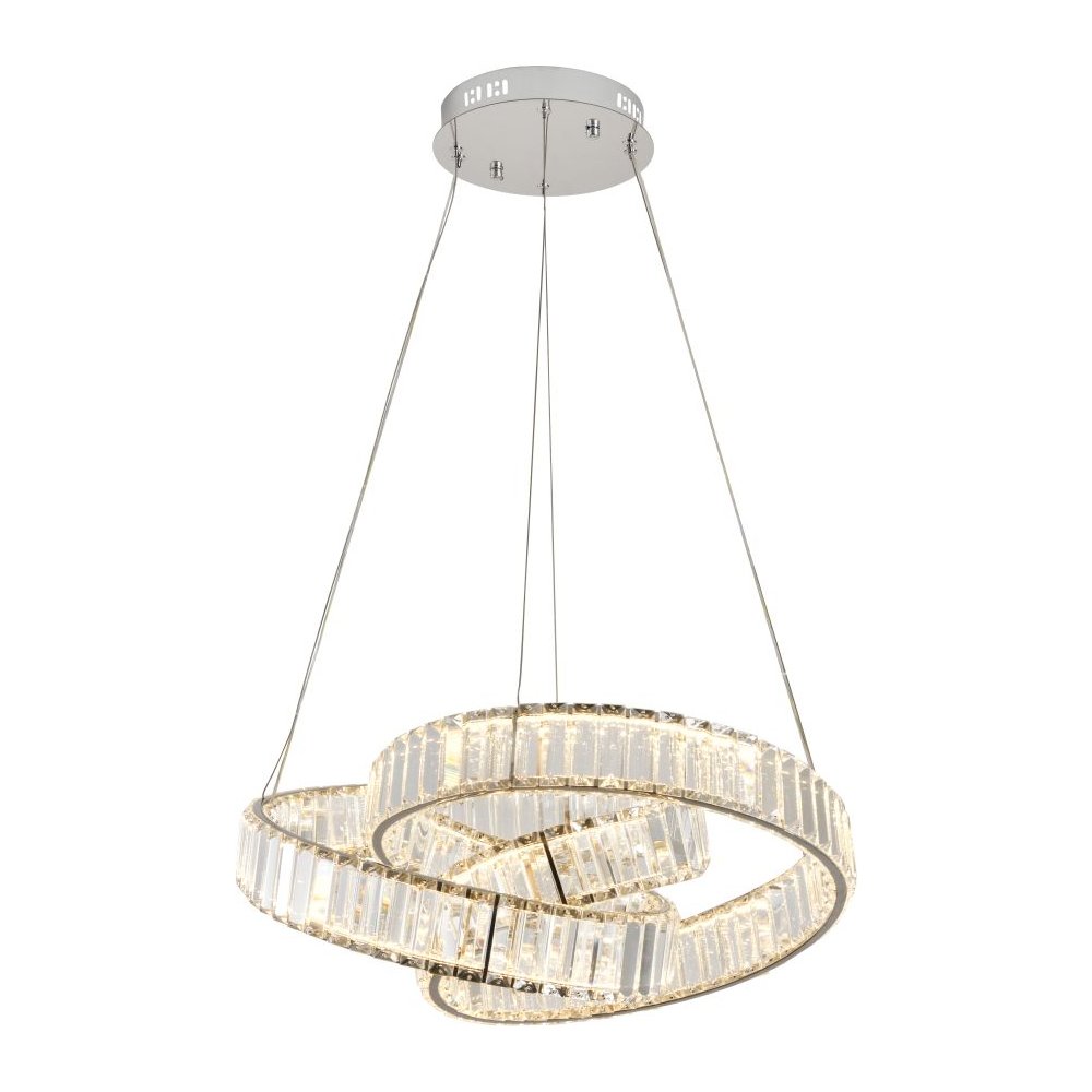 Хрустальная подвесная люстра 80Вт 3000-6500К с пультом «Vintage» 4020/09/06P