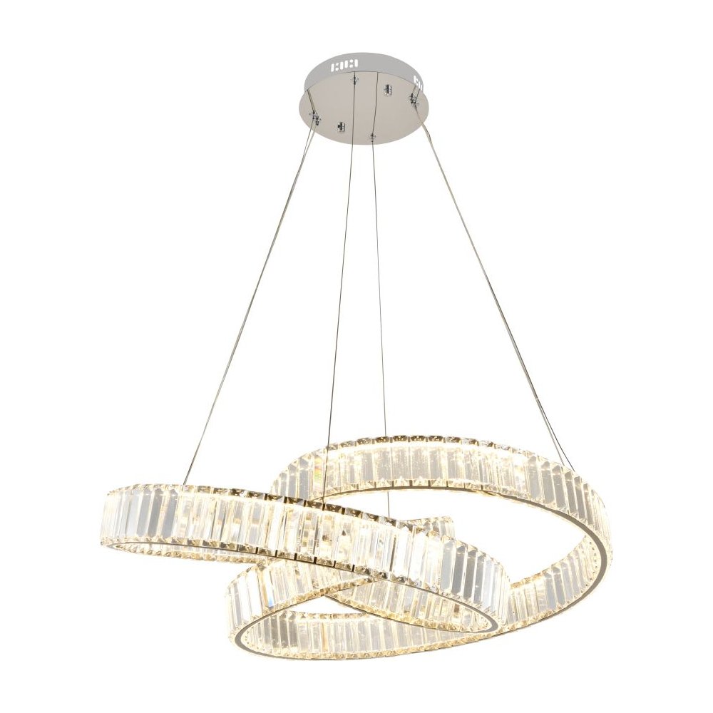 Хрустальная подвесная люстра 100Вт 3000-6500К с пультом «Vintage» 4020/09/08P