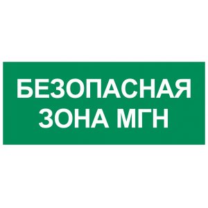 Пиктограмма путь эвакуации Безопасная зона МГН (350 х150) «Пиктограмма»