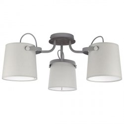 Трехрожковая люстра серого цвета 1263 Click Gray 3 Click
