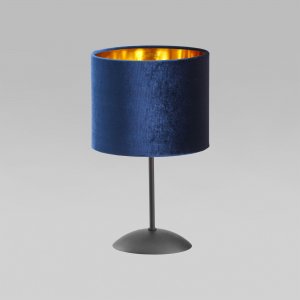 Настольная лампа с синим бархатным абажуром «Tercino»