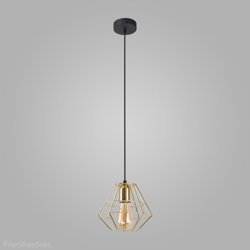Чёрно-золотой подвесной светильник 2575 Diamond Gold
