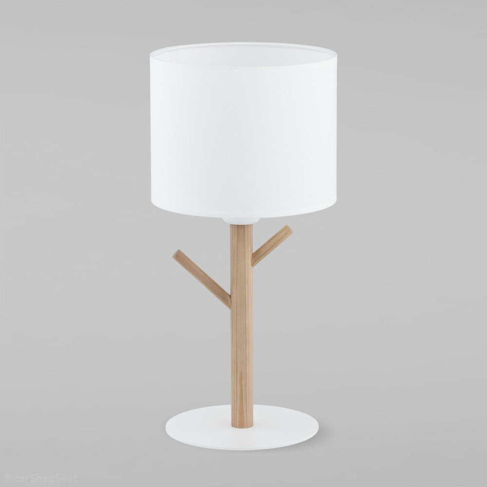 Настольная лампа с деревянным основаннием «Albero» 5571 White