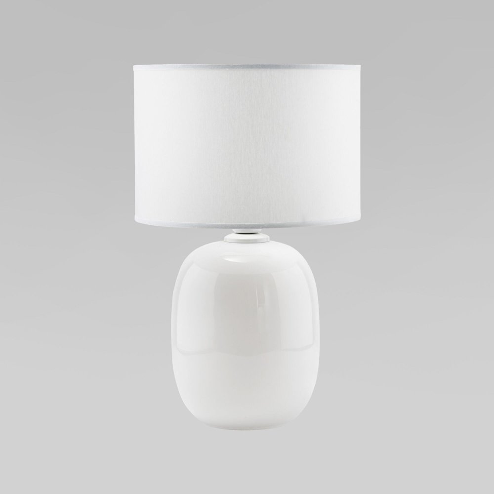 белая настольная лампа со стеклянным основанием 5985 Melody