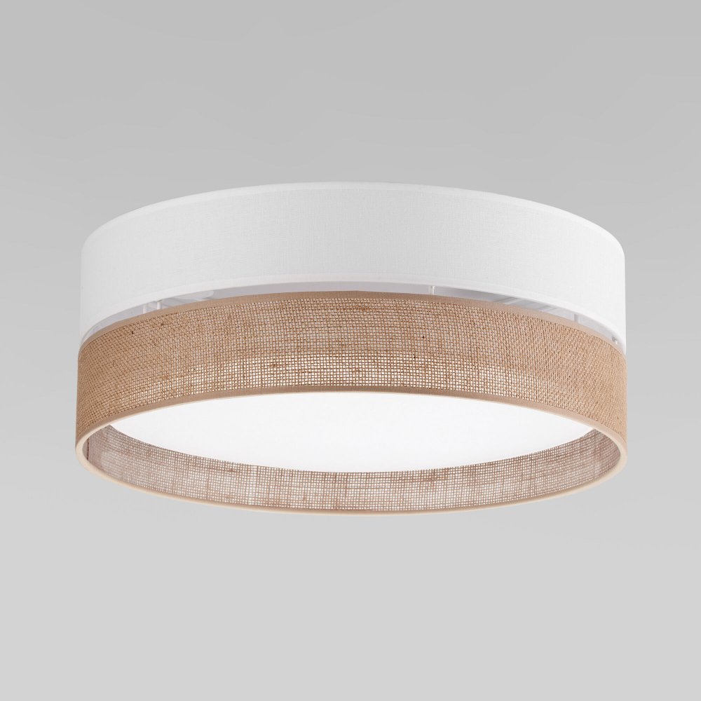 Круглый потолочный светильник барабан 45см «Linobianco» 6577