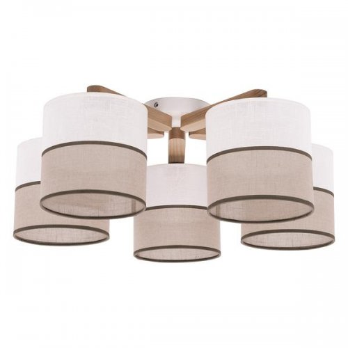 Потолочная люстра из дерева и ткани 984 Laura 5 Laura TK Lighting