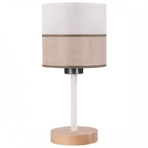 Бело-коричневая настольная лампа из дерева 985 Laura 1 Laura TK Lighting