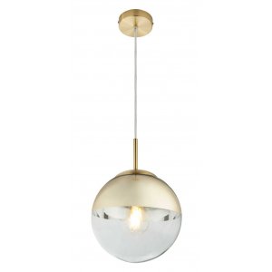 Золотой подвесной светильник с плафоном шар 30см «Glass»