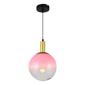 Розовый подвесной светильник шар 25см 5Вт 3000К «Gwendolyn»