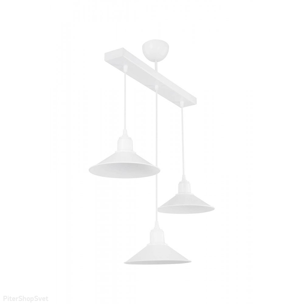 Белый светильник с подвесами на длинном основании «Delilah» TL1606H-03WH