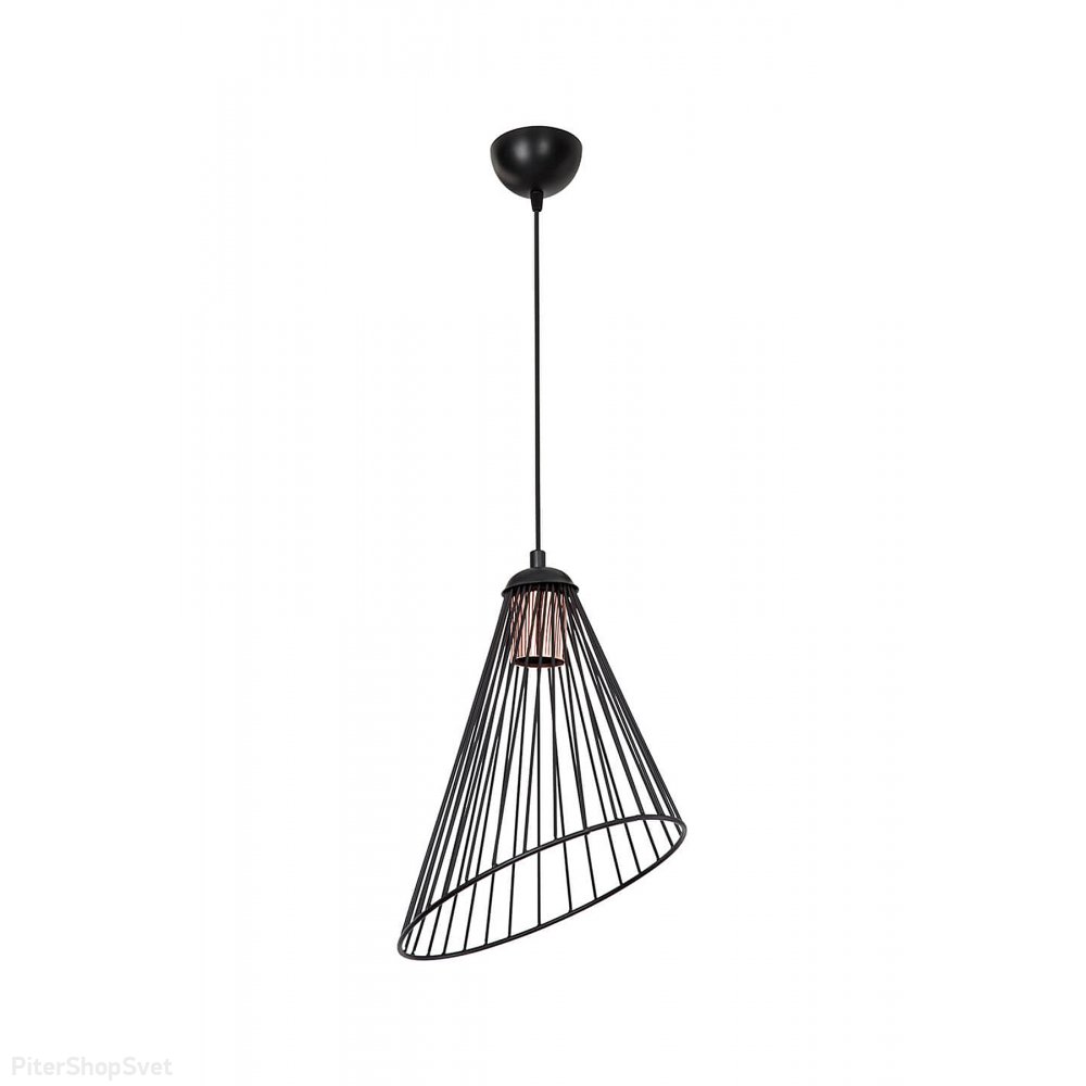 Чёрный подвесной светильник с плафоном клетка «Jeannine» TL1608H-01BK